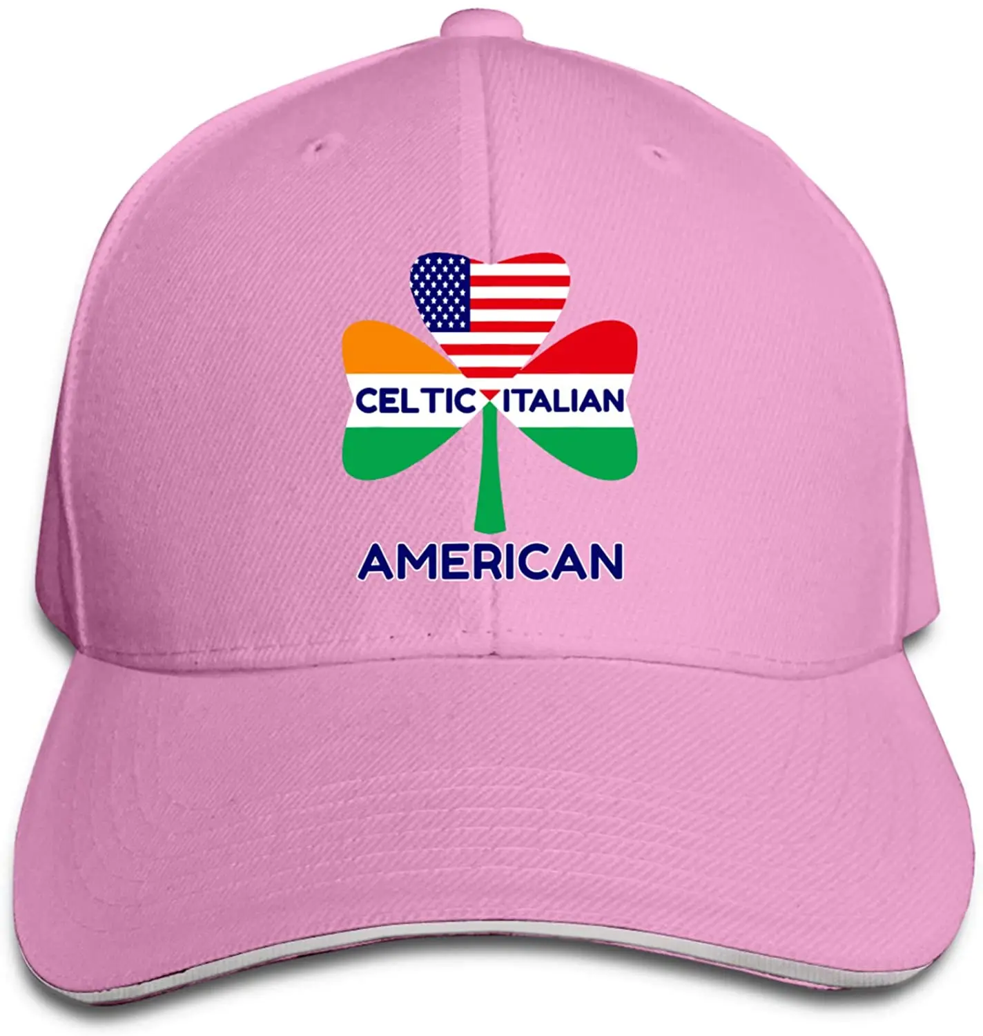 

Irish Italian American Flag and Shamrock Baseball Caps Sandwich Caps