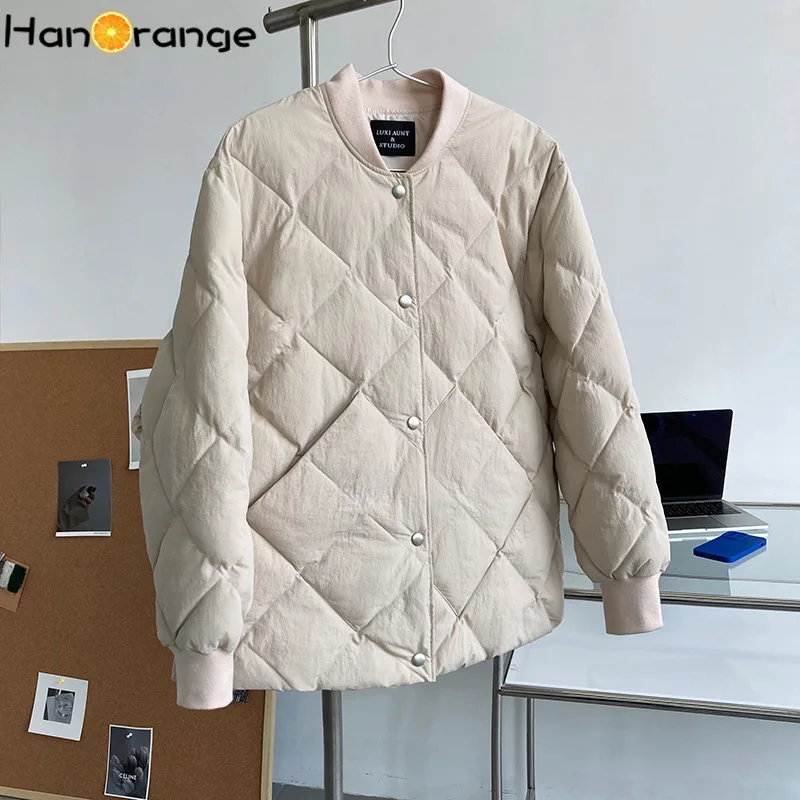 

HanOrange/утолщенная бейсбольная форма, куртка с хлопковой подкладкой, 2022, свободная зимняя верхняя одежда, парки
