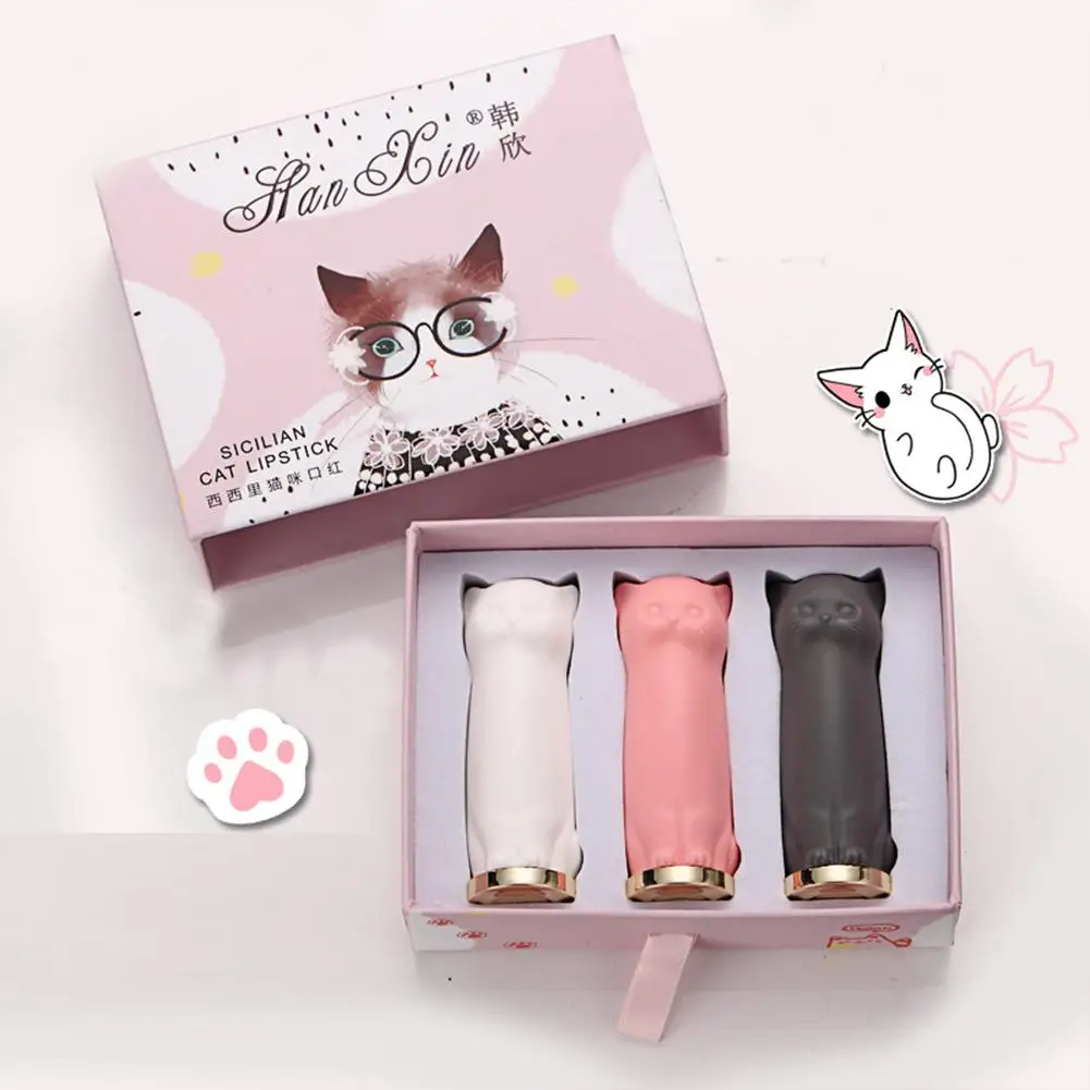 Hobbyлейн 3 цвета матовая водостойкая помада губная набор долговечная кристальная