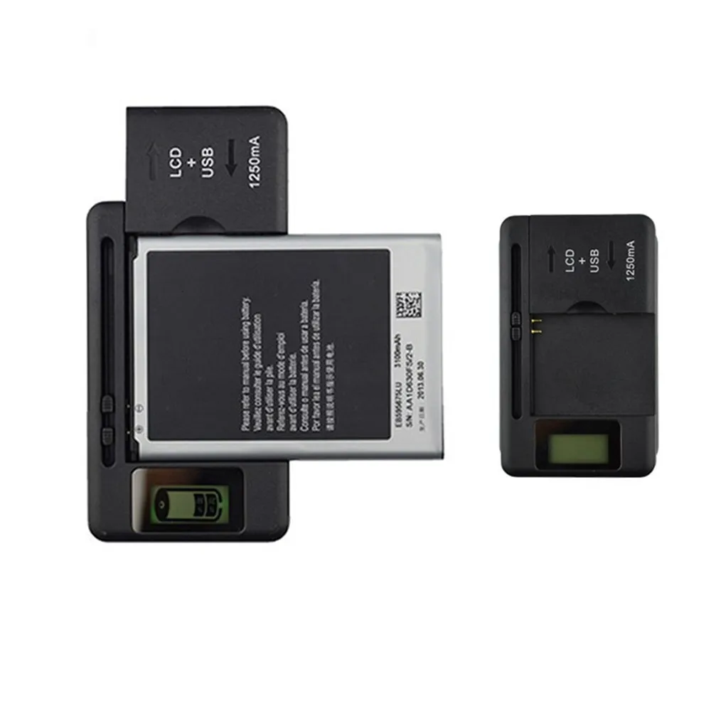 USB Output 1250MA Mobile Universal Battery Charger LCD Indicator Screen For Cell Phones USB-Port Promotion Wholesale US EU Plug |