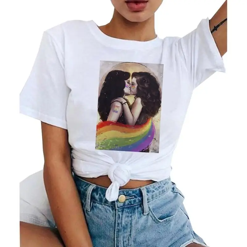 Мужская футболка с принтом Любовь побеждает женский Би гей Love Is и изображением