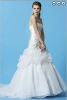 free shipping elegant 2016 vestidos new designer white long organza bridal formal simple plus size lace wedding gowns dresses