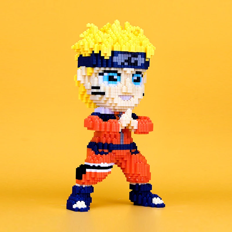 

Anime Micro Diamond Building Blocks Figures Kakashi Sasuke Jiraiya Gaara Ninja 3D Model DIY Bricks Kids Toys for Children Gifts