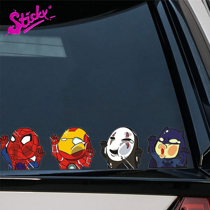 Липкий Забавный супер герой без лица человек глаз Стекло аниме Автомобильная