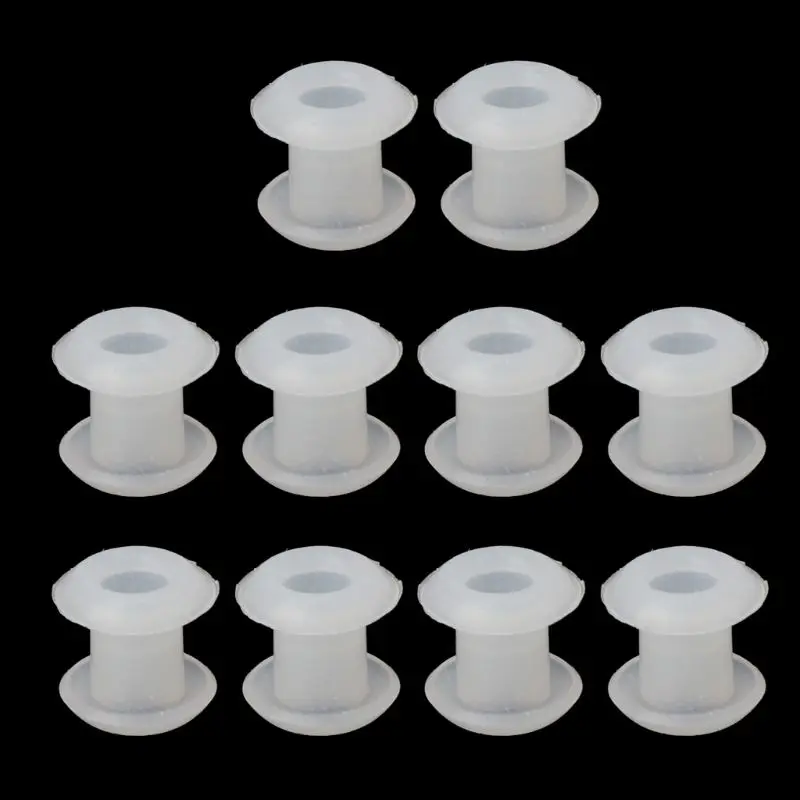 

87HC 10Pcs Silicone Rubber Stoppers Ring Bead Spacer Charm Bracelet Jewelry Making