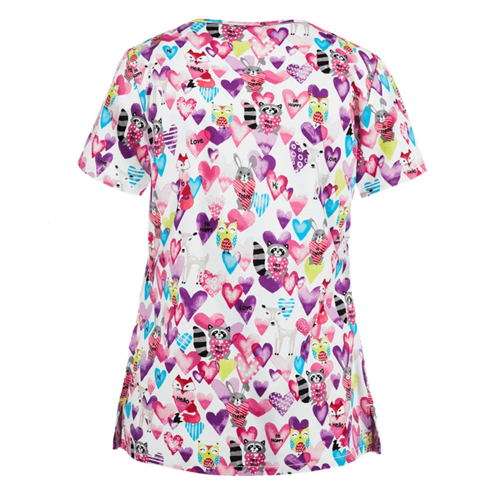 

Summer 2021 Women nursing scrubs top women scrubs uniforms nurse uniformes clinic uniform cotton scrub top nurse accessories