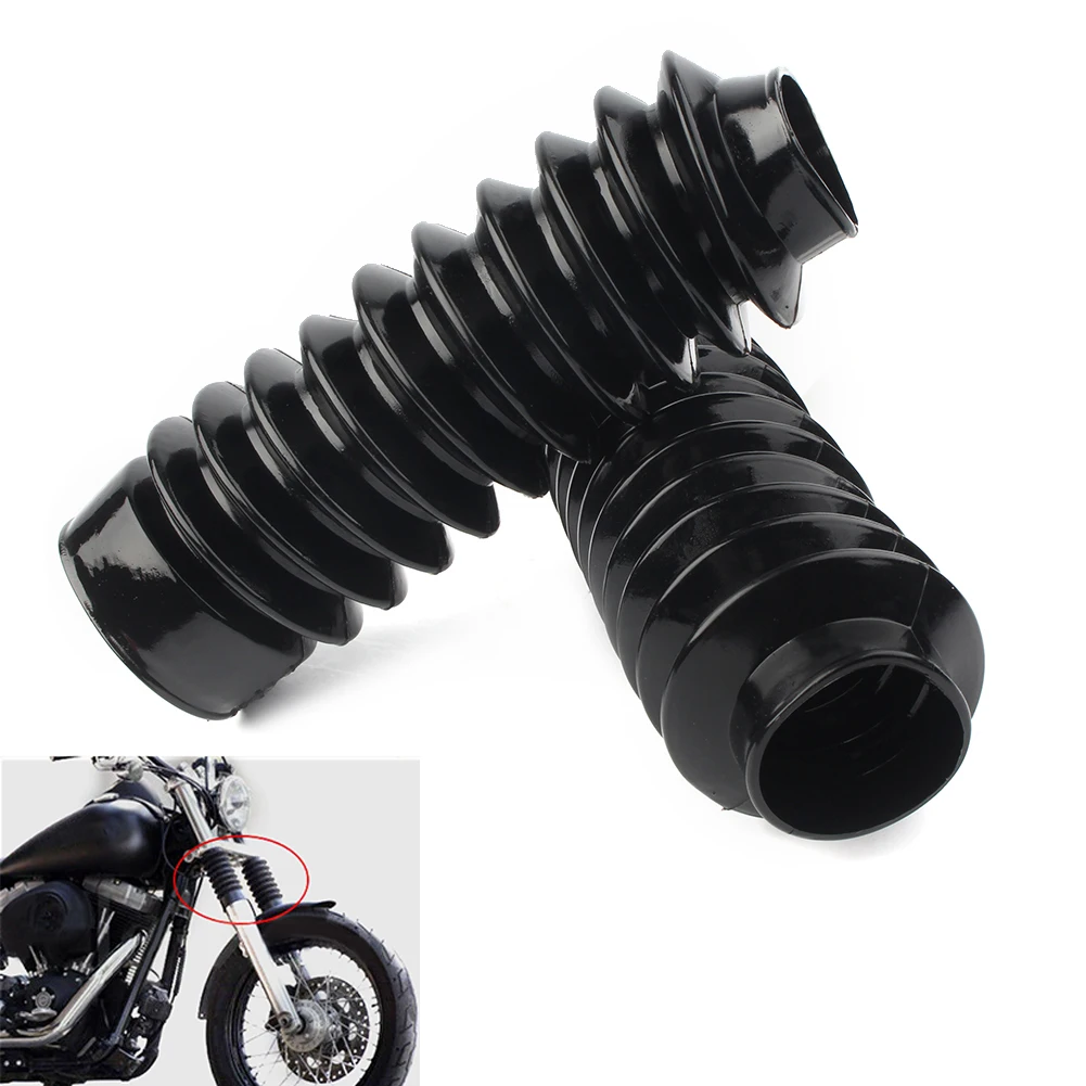 

49mm Universal Motorcycle Front Fork Front Gaiters Gators Boot Shock Absorber For Harley Dyna Rubber Motorbike Accessories 2Pcs