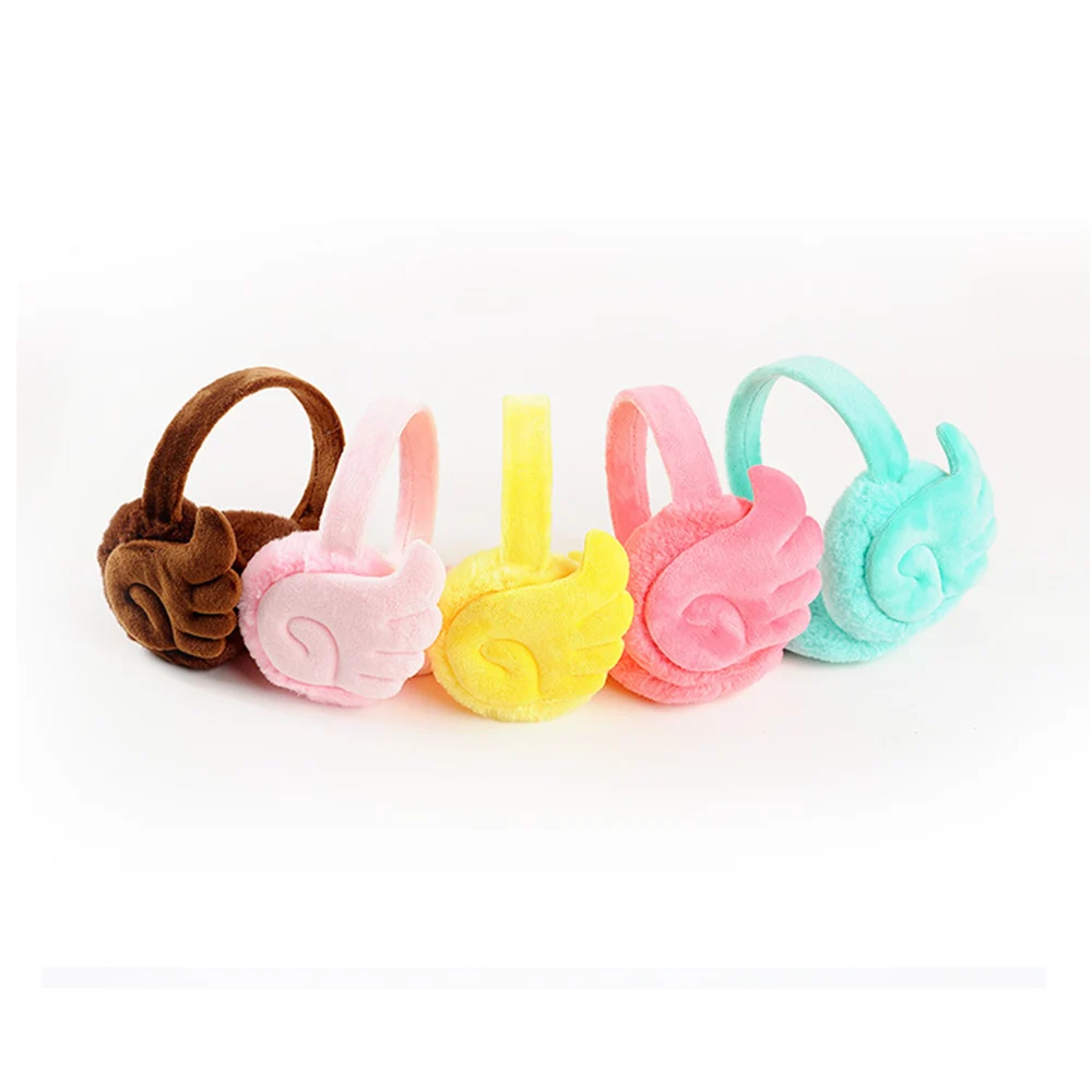 

Fashion Wing Plush Female Winter Earmuff Warm Ear Muffs Headphones Girls Earmuffs Earphone Ear Warmers Protector Fur Headphones