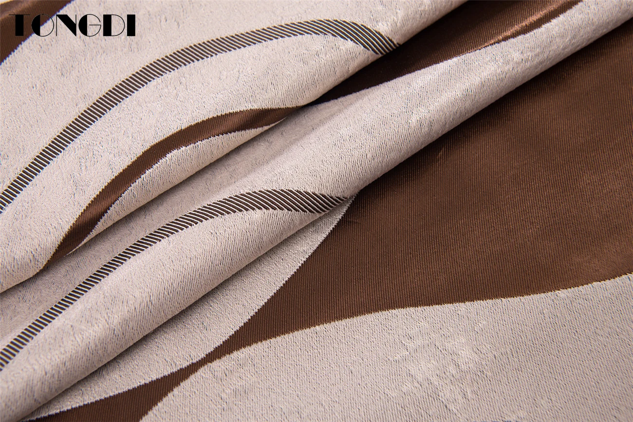 Плотные Занавески TONGDI современные волнистые полосатые утолщенные элегантные