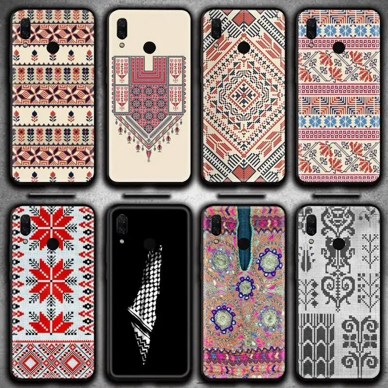 Вышитая карта Палестины чехол для телефона Huawei Y6P Y8S Y8P Y5II Y5 Y6 2019 P Smart Prime Pro|Бамперы|