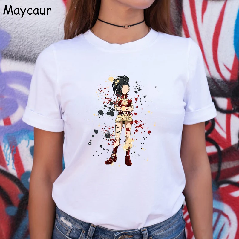 

My Hero Academia Funny Cartoon T Shirt Women Boku No Hero Academia Anime T-shirt Watercolor Graphic Print Tshirt Hip Hop Top Tee