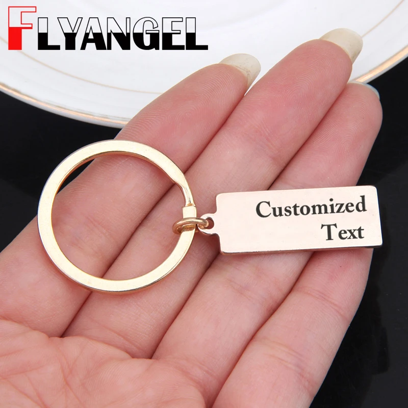 Заказной Брелок с гравировкой на любом языке имя дата предложение брелок для