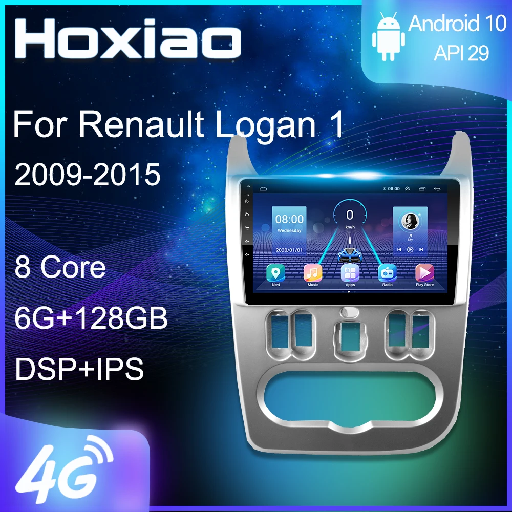 Автомагнитола 2DIN 4G Android 9 мультимедийный видеоплеер для Renault Logan 1 Sandero 2009 2010 2011 2012