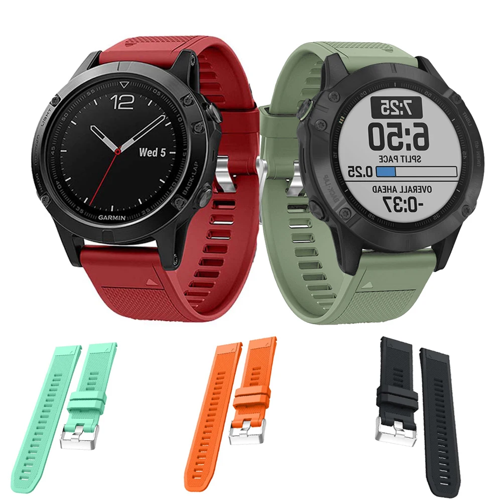 26 22 20 мм ремешок для часов Garmin Fenix 5X5 5S Plus 3 3 HR Forerunner 935 часы Quick Release силиконовый легкий ремешок на запястье