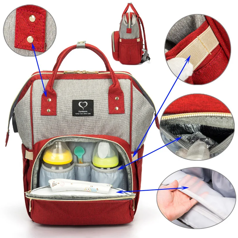 

Waterproof Large Capacity Portable and Versatile Baby Diaper Bag Mummy City Leisure Backpack Purse Tool Chest City Luxury