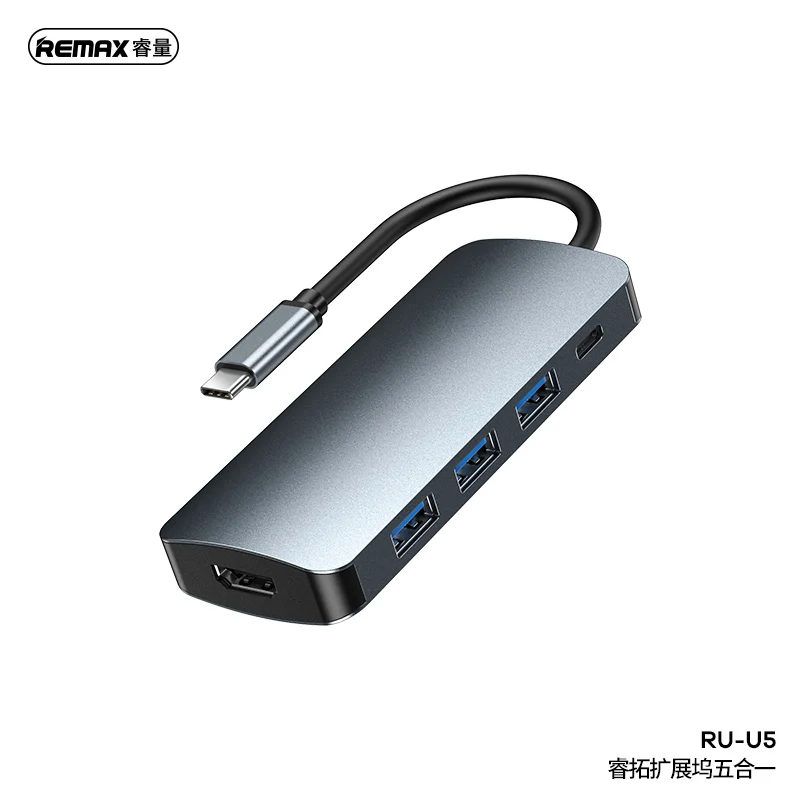 REMAX Type C Hub To HDMI-compatible HUB Converter Docking Station 5-in-1 9-in-1 Splitter |