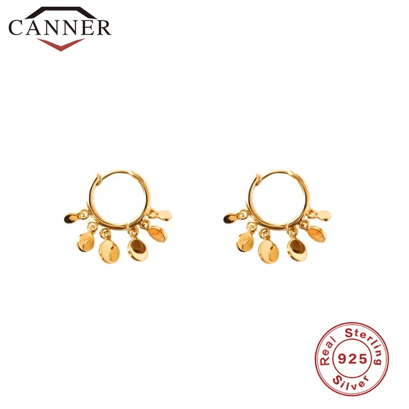 5-gold 925 пробы, серебряная Геометрическая Бусина Серьги-заклепки для женщин, круглый крест, маленькие серьги-кольца, ювелирные изделия для ушей - Окраска металла: 5-gold