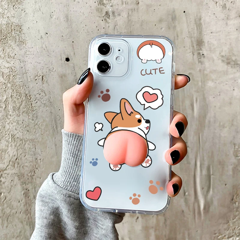 

Silicon Case For IPhone 11 12 Pro Max 7 8 XR XS X Case Luxury 3D Cute Stress Reliever ShockProof Fundas Iphone11 6 6s Plus Cover