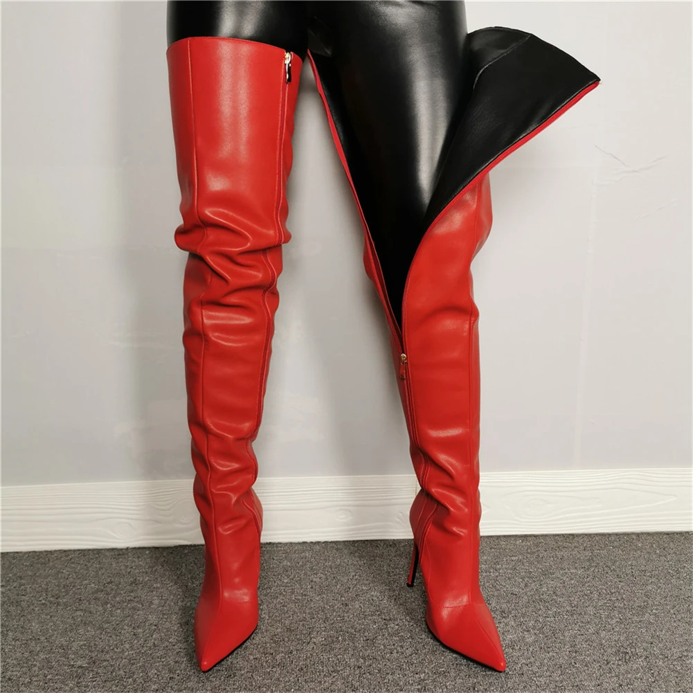 

DORATASIA New 35-47 Sexy Pointed Toe Over The Knee Boots Ladies Extrem Thigh High Boots Women 2020 High Heels Shoes Woman