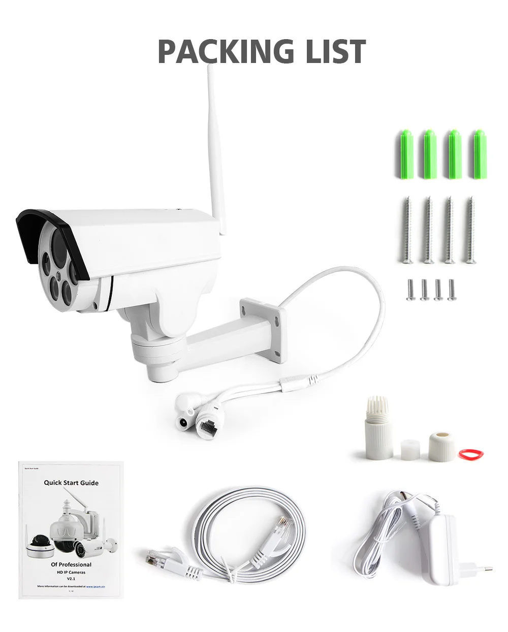 HD 1080P 5MP пуля Wifi PTZ ip-камера аудио 5X/10X оптический зум Автофокус Объектив беспроводной CCTV IP камера Открытый Onvif CamHi