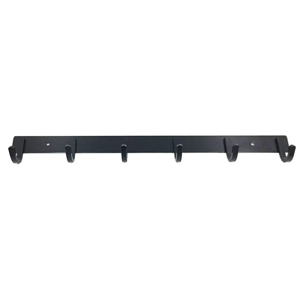 

Lightweight Portable Durable Metal Row Hook Kitchen Bathroom Square 6 Hooks Fine Workmanship Bathroom Accessories High Quality