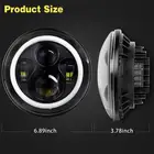 Автомобильная фара, светодиодная фара DRL ангельские глазки, 7 дюймов, 150 Вт, для Davidson, Honda, Yamaha, Jeep, мотоцикла, поворотный сигнал, автомобильные фары, новинка