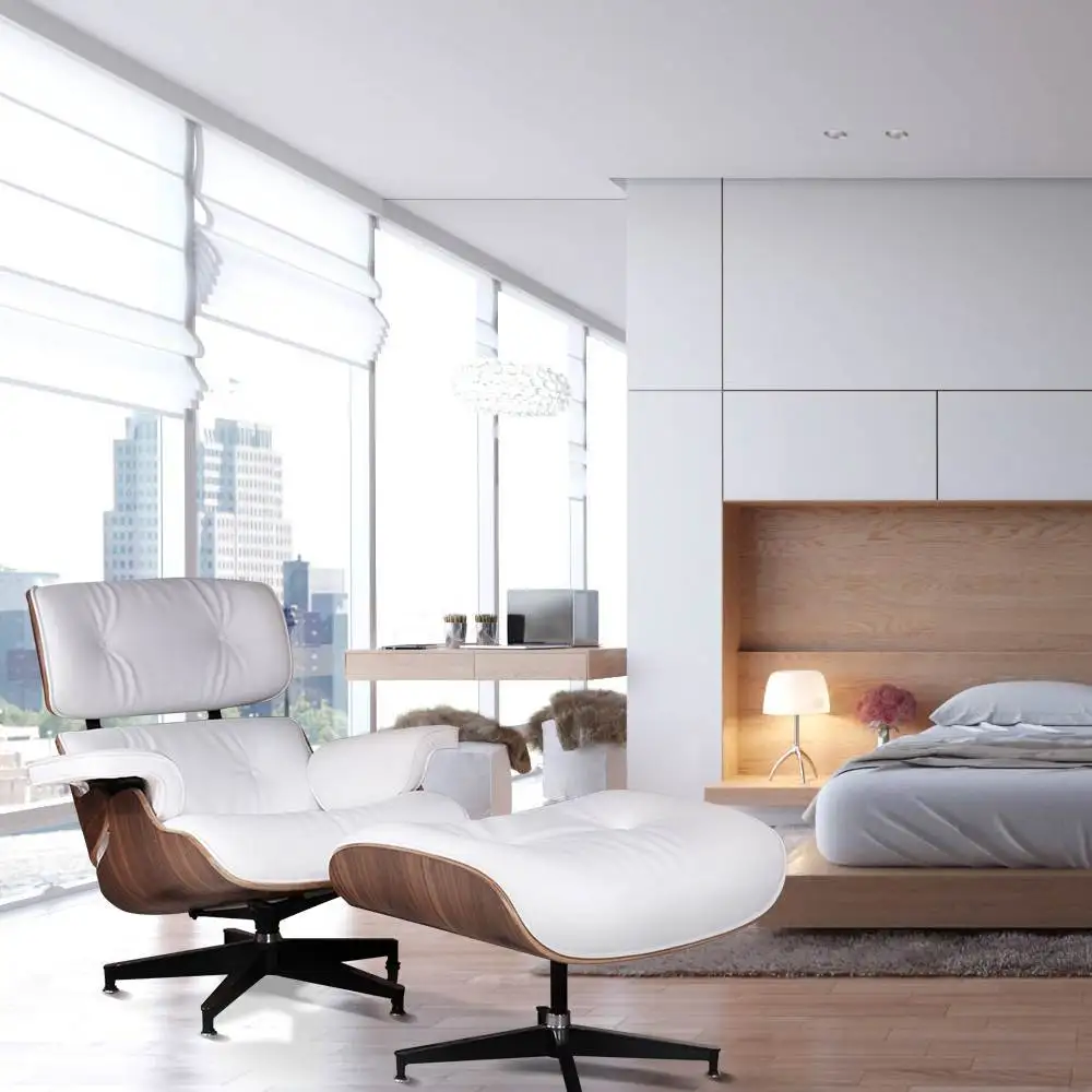 

Modern Classic Lounge Chair Chaise Study Living Room Furniture Replica Lounge Sofa Chair Real Leather Swivel Chair Leisure