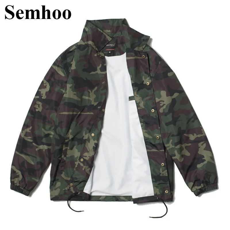 Camouflage Весенняя Осенняя тонкая куртка американского тренера камуфляжная Повседневная армейская Водонепроницаемая трендовая куртка для мужчин размера плюс XS-XXL - Цвет: Camouflage