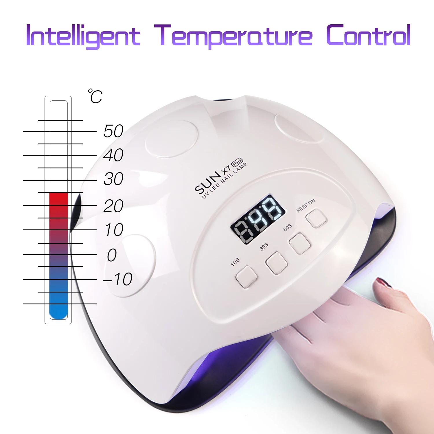 УФ лампа SUN X7 Plus светодиодный светильник для сушки ногтей 90 Вт маникюра гель