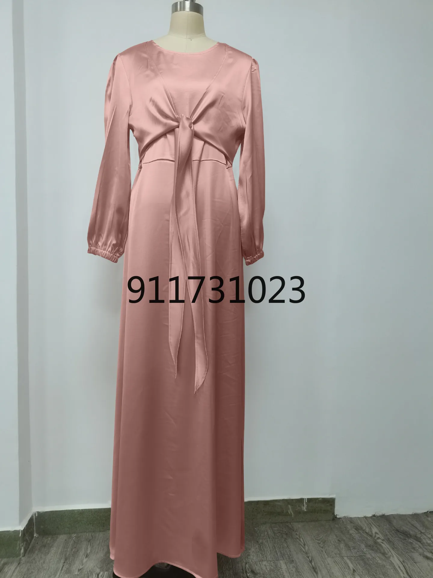 Весна-Осень 2021 мусульманское женское длинное платье с длинным рукавом из