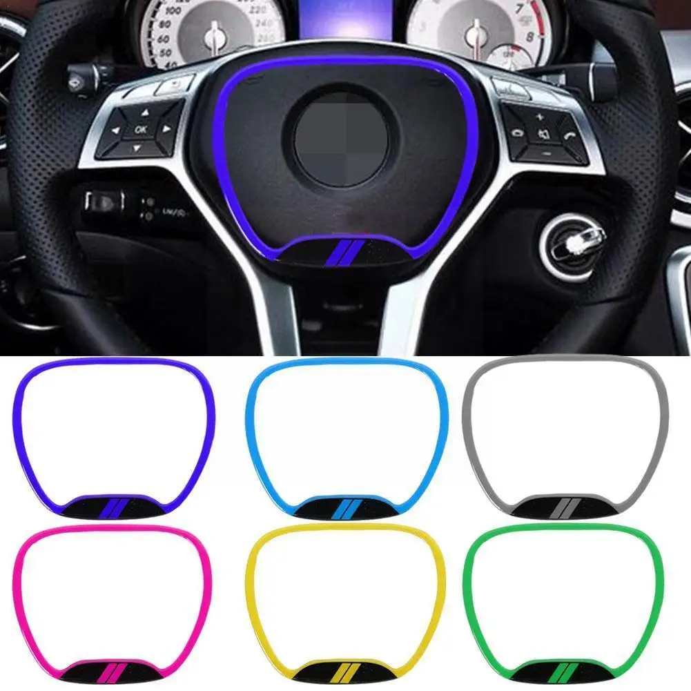 

1Pcs Car Decoration Sticker Steering Wheel Center Trim 2015 Challenger Sticker for Dodge For 2015 Charger Ring Interi J9P7
