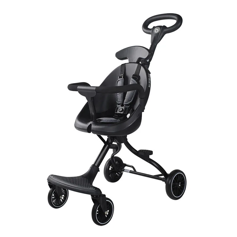 V3 Gray Прогулочная Нескользящая детская складная легкая коляска V3 Прогулочная ДЕТСКАЯ КОЛЯСКА с четырьмя колесами - Цвет: V3 Gray