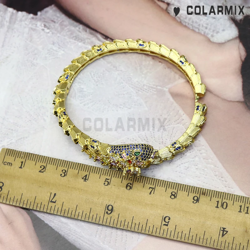 

4 PIECES Gold snake Bracelet Gift for metal bangle Gold Snake bangle for women jewelry zircon accessories bracelets 51121