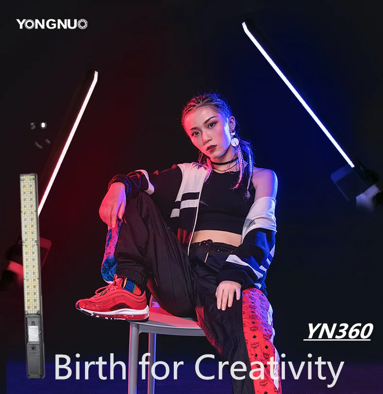 YONGNUO YN360/YN360II светодиодный свет для фото-видео 3200 K-5500 K и RGB полноцветный портативный ручной фонарь для фотосъемки лед на палочке
