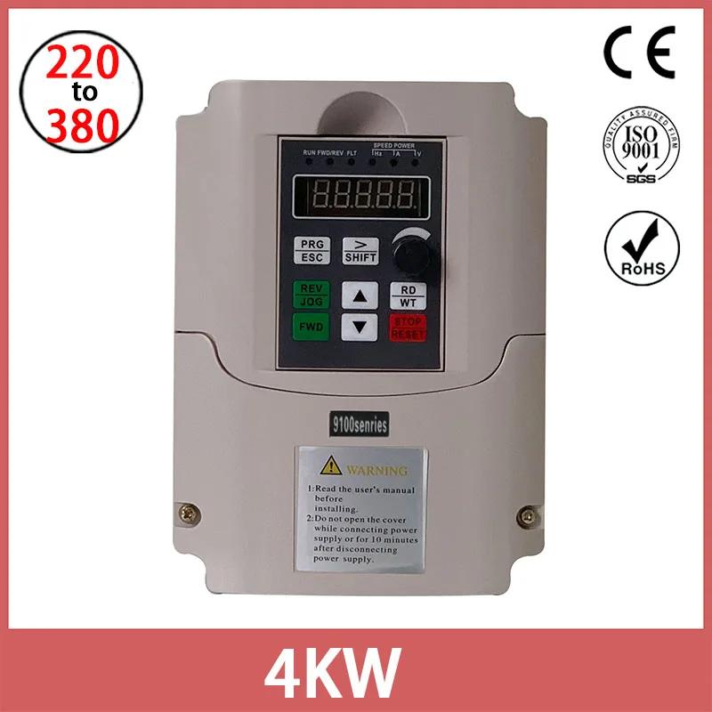4 кВт VSD 220 В до 380 инвертор вращения вала VFD AC привод преобразователь частоты