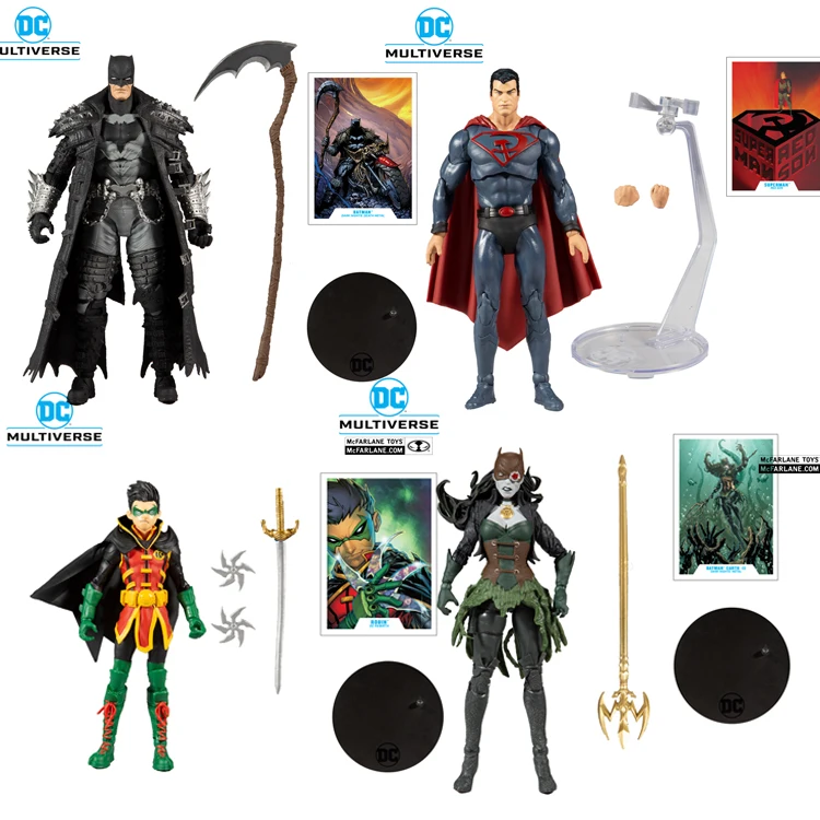 Bandai McFarlane Death металлическая Бэтмен красный сын Супермен Дамиан Робин шарниры