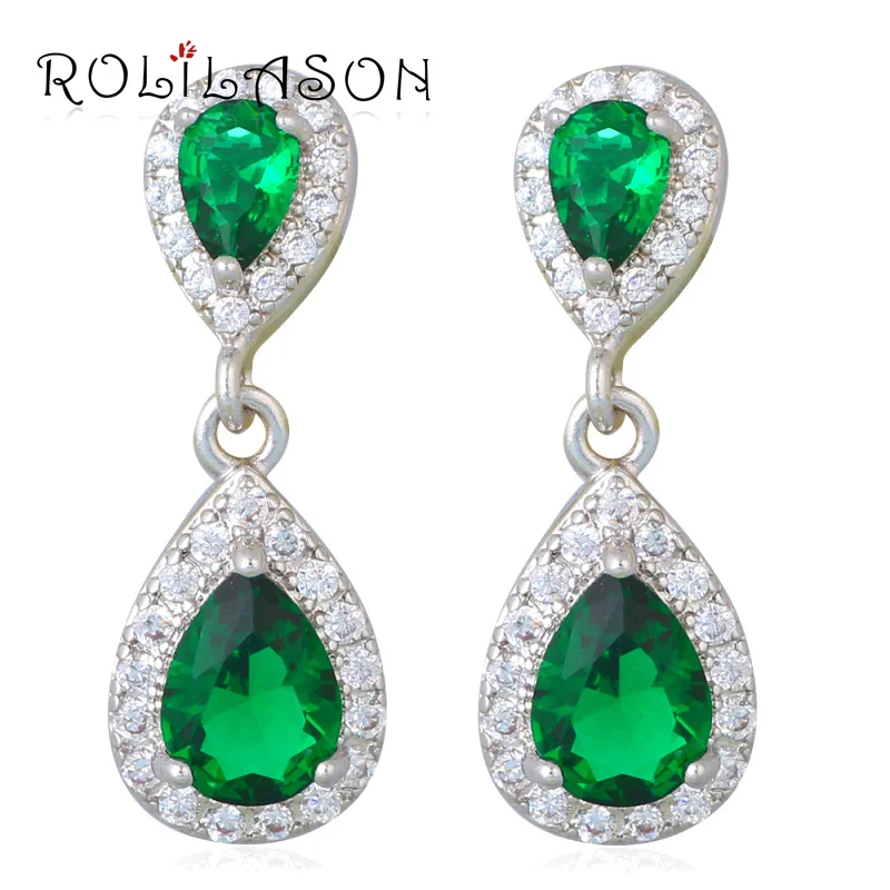 Серьги-гвоздики JE1074 с серебряным наполнителем в форме капли воды | Украшения и