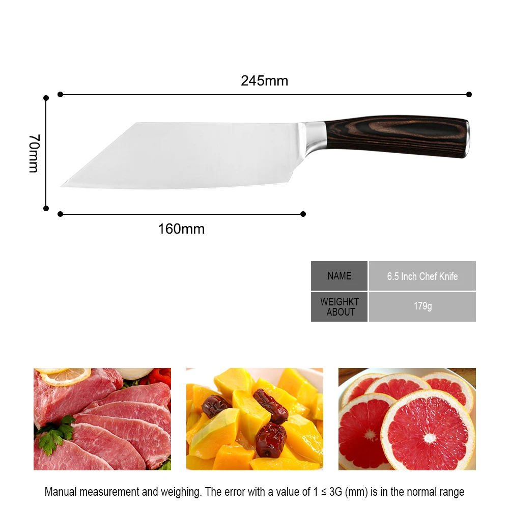 Говядина из нержавеющей стали нож шеф-повара разделочный новая деревянная ручка