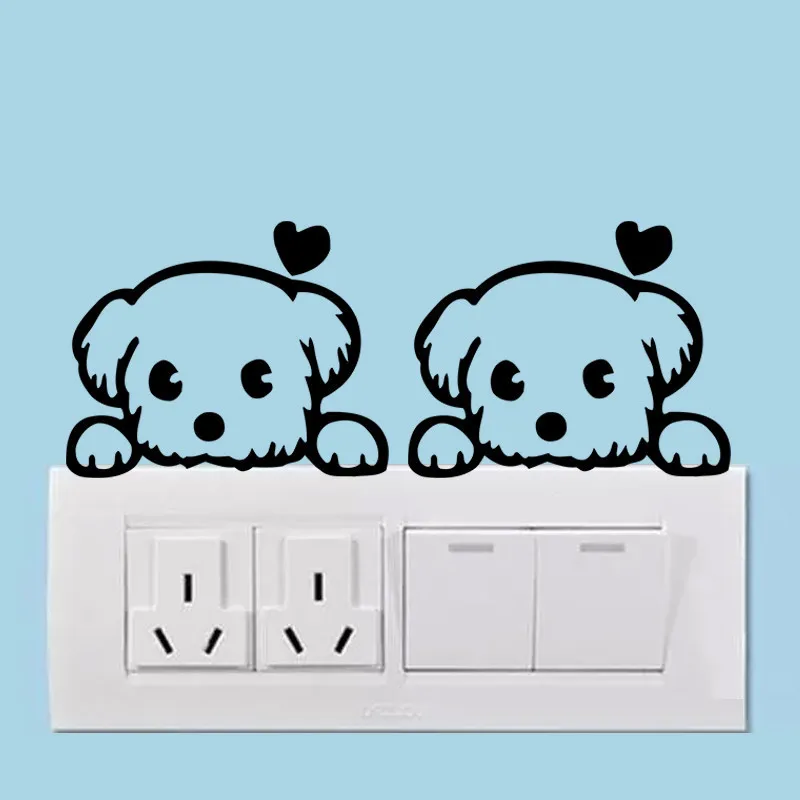 1 шт. декоративные наклейки на стену с изображением милого щенка из мультфильма