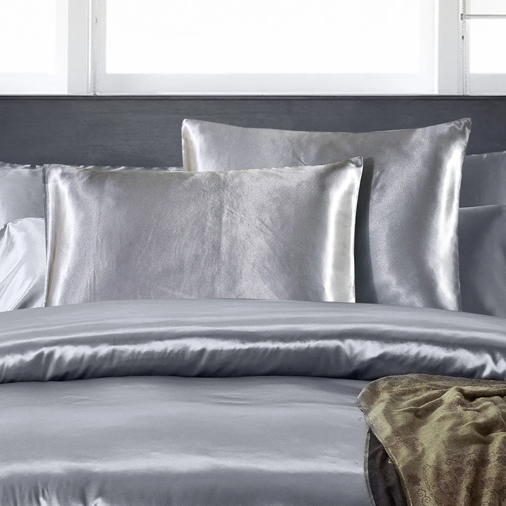 Атласная наволочка для подушки простой элегантный чехол сна s Комплект