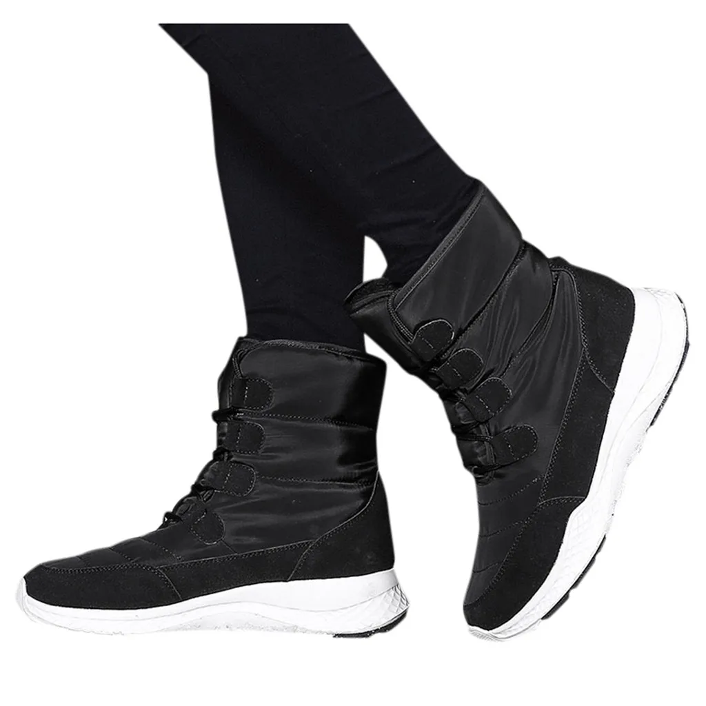 Женские повседневные Бархатные Теплые хлопковые ботинки водонепроницаемые и