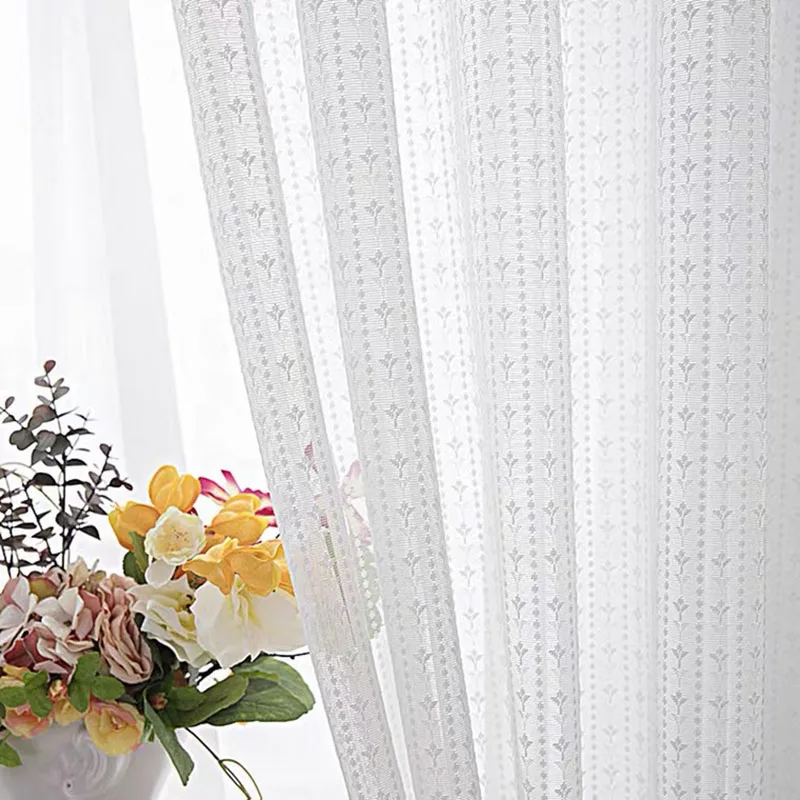 

Super Household сетчатые занавески белые с цветочным рисунком