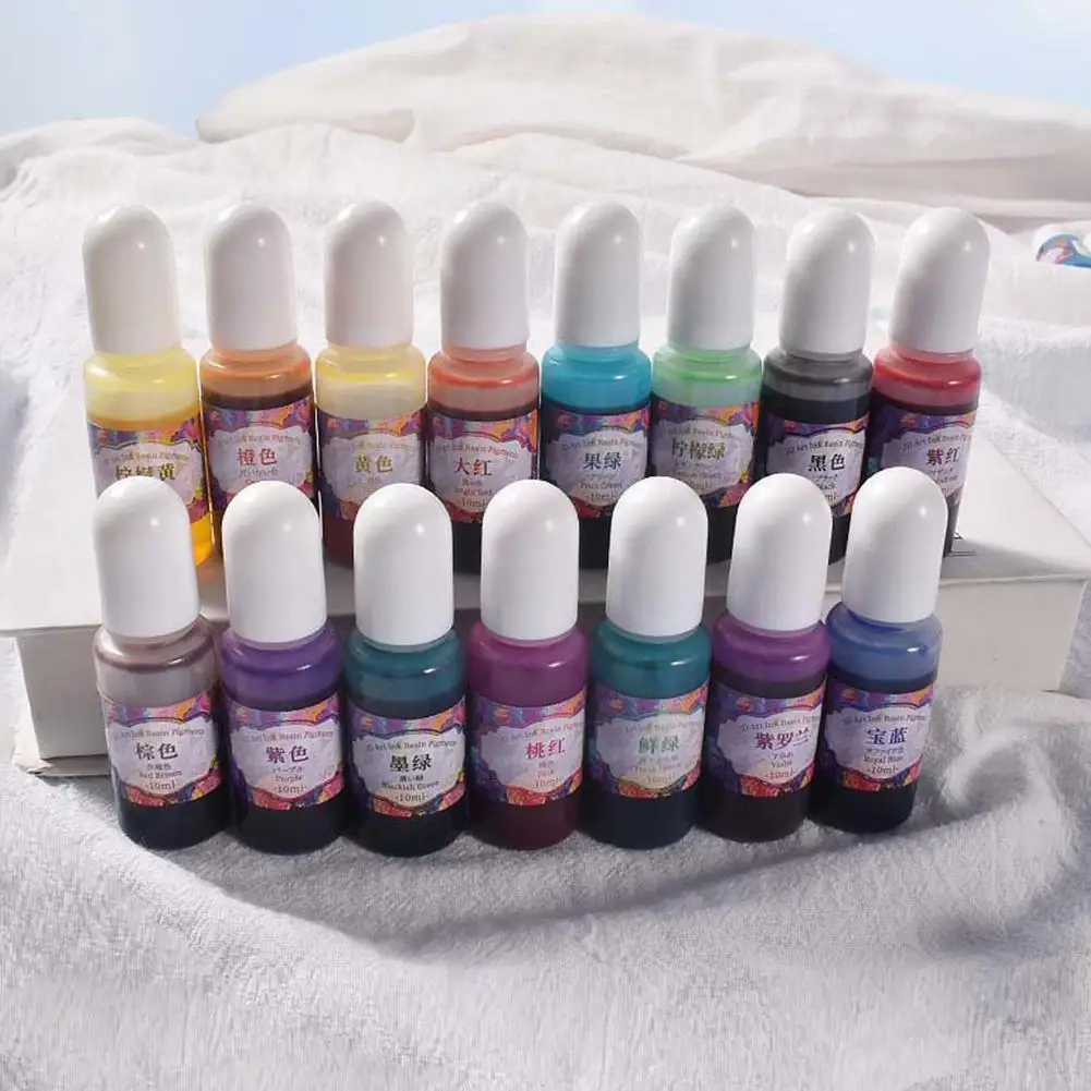 

Эпоксидная смола 10 мл, искусственная эпоксидная смола, искусственная смола для изготовления ювелирных изделий своими руками, 24 цвета, пигме...