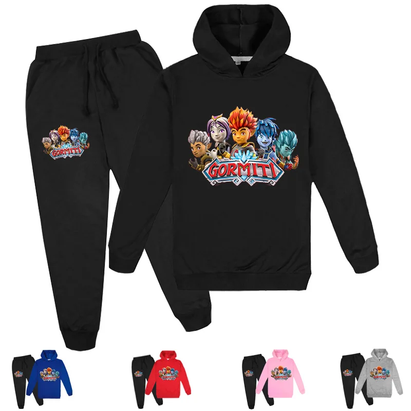 

DLF 2020 Spring Baby Boys Casual Tracksuit Kids Gormiti Clothing Teenager Girls Hoodies Pants 2Pcs/Sets Kids Leisure Sport Suits