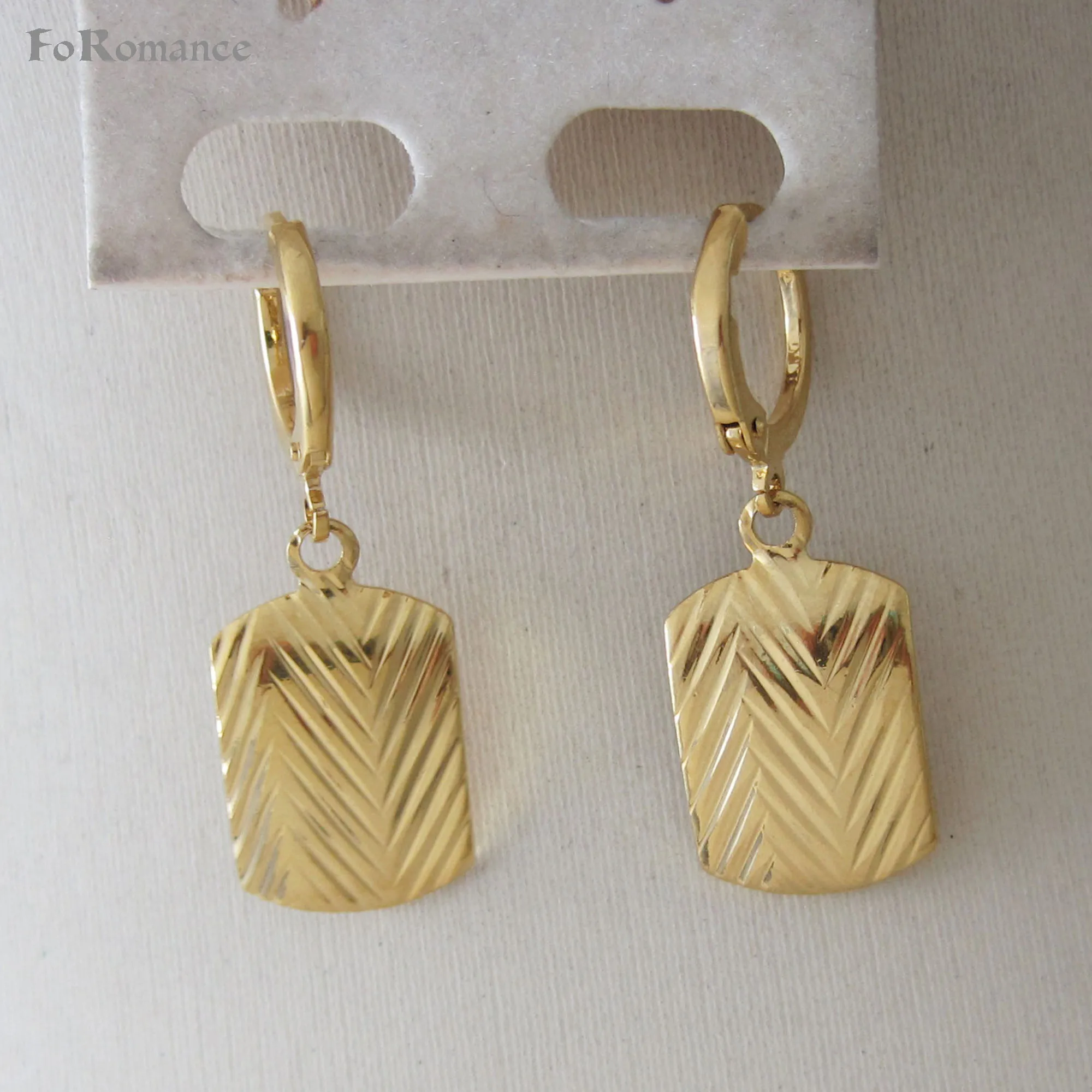 Висячие серьги с покрытием из желтого золота 1 38 дюйма пять стилей вырезанные