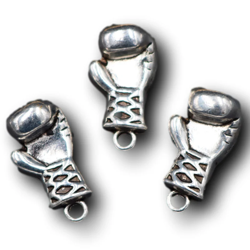 WKOUD 2 шт. посеребренные 3D боксерские перчатки Шарм Подвеска из сплава Спортивное