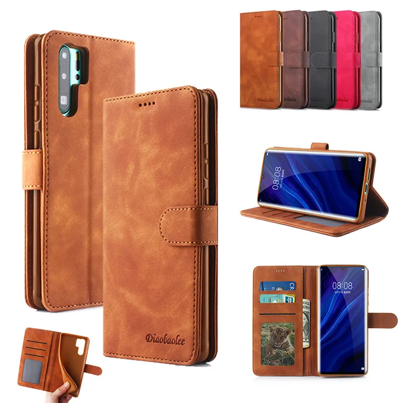 

Leather Flip Wallet Case For Huawei P20 P30 P40 Mate 20 30 Pro Lite Psmart Plus Y9 Y7 2019 Nova 5i 5 Honor 20 9X Pro Card Cover