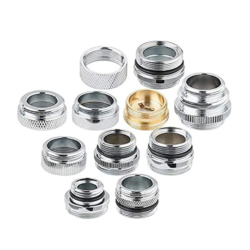 

11Pcs Brass Aerator Adapter Filters Male Female Kitchen Sink Faucet Adapter Kit 40JE