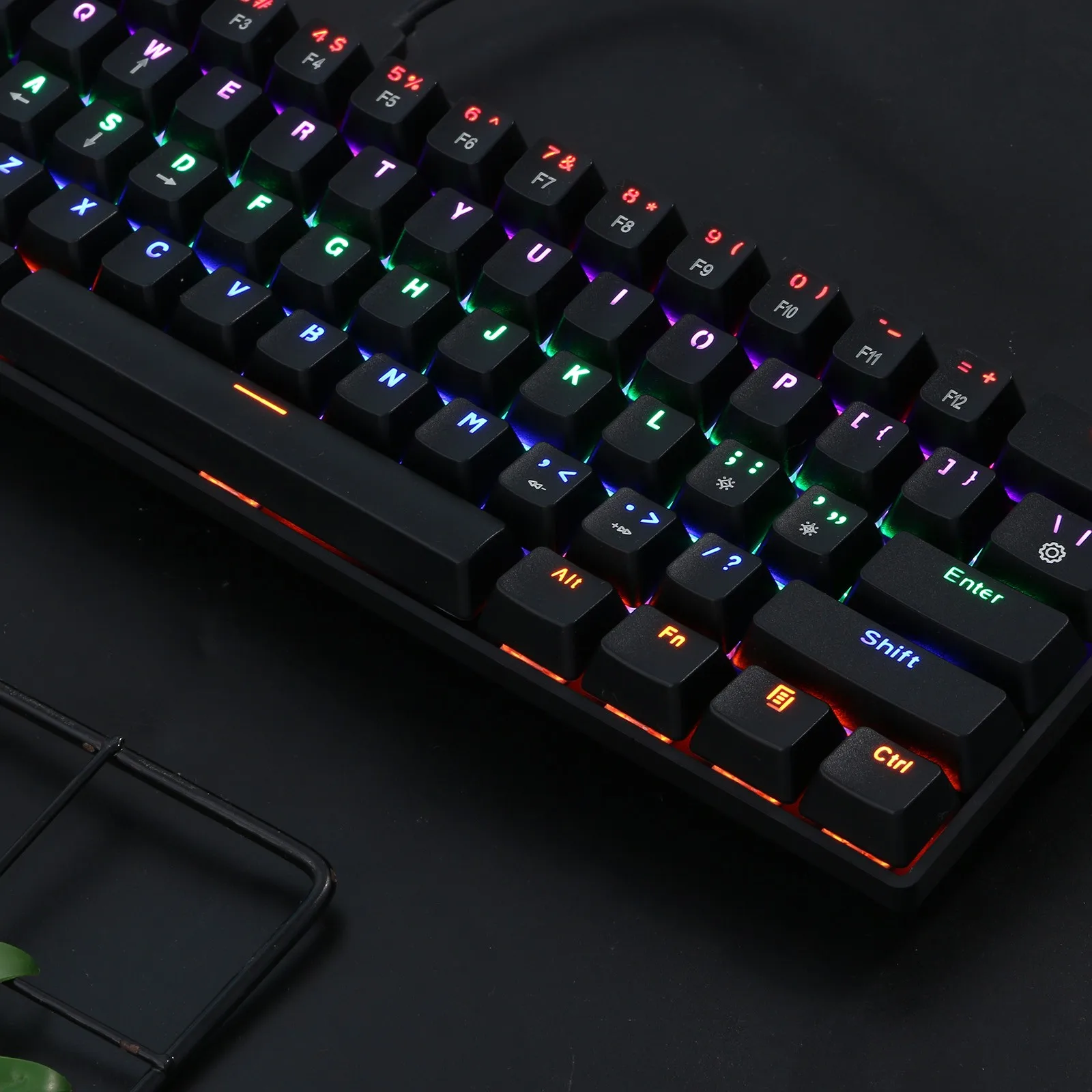 

Fast Deliver Dk61e 61-key Rgb Mechanical Gaming Keyboard Wired New Type Led Backlit Keyboard Teclado Mecnico Para Juegos