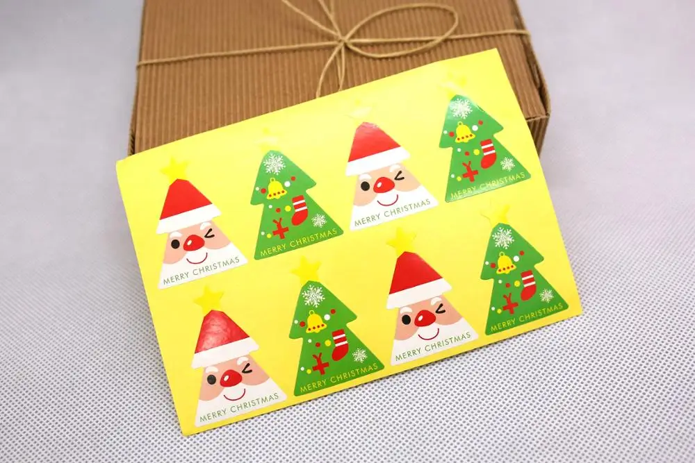 Счастливого Рождества наклейки партия поставок пользу упаковки подарок Decorati